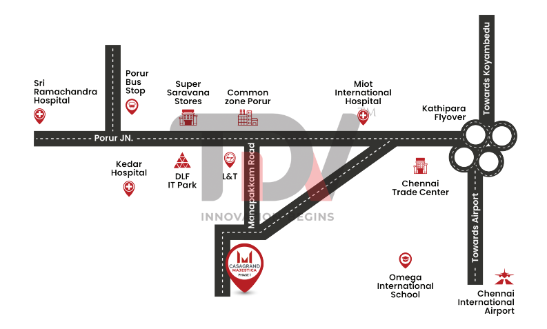 Casagrand Majestica Location Map